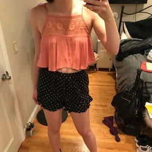 Never worn Pink for love and lemons crop top